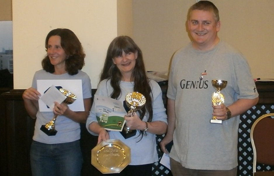 Podium of the 1st ROST (Romanian Open Scrabble Tournament 2012):
1. Helen Gipson, Scotland; 2. Helen Brousson (Malta); 
3. Terry Kirk (England)
